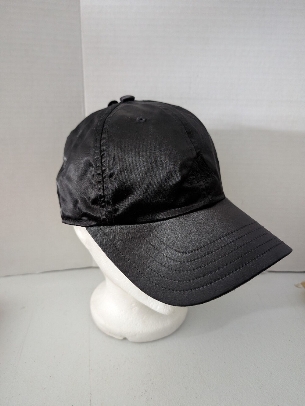 Adidas Black Womens Baseball Cap Satin One Size NEW